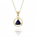 1/2" Gold AA Unity Pendant with Genuine Amethyst