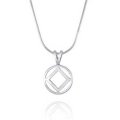 1/2" Sterling Silver NA Symbol Pendant