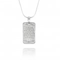 AA Serenity Prayer Pendant in Sterling Silver