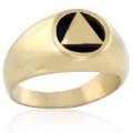 Gold Unity Ring with Onyx