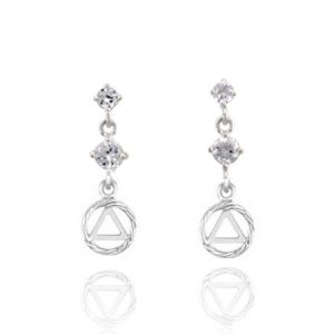 (image for) Zirconia AA Symbol Drop Earrings