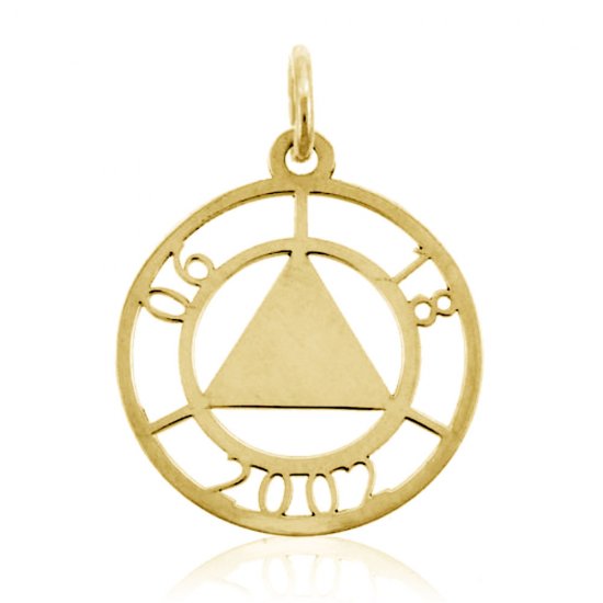 (image for) Gold AA Pendant with Cutout Date - Click Image to Close