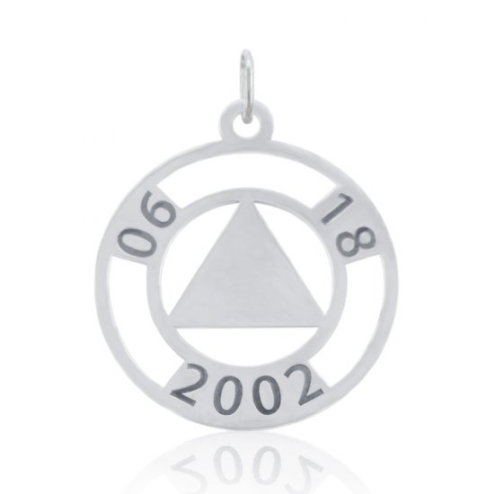 (image for) Silver AA Pendant with Date Engraving - Click Image to Close