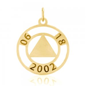 (image for) Gold AA Pendant with Date Engraving