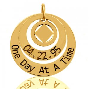 (image for) Gold NA Pendant with Symbol, Date and Slogan