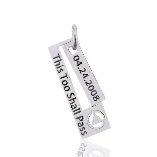 (image for) Silver Ladies AA Pendant with Date and Slogan - Click Image to Close