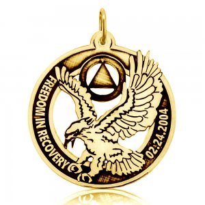 (image for) Gold Eagle AA Pendant with Custom Engraving