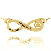 (image for) Gold AA Infinity Symbol with Custom Text