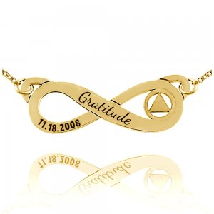 (image for) Gold AA Infinity Symbol with Custom Text