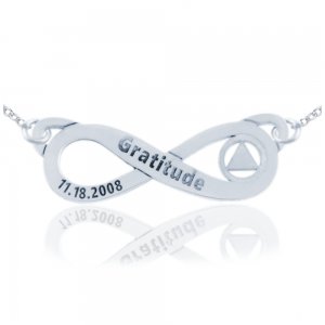 (image for) Silver AA Infinity Symbol with Custom Text