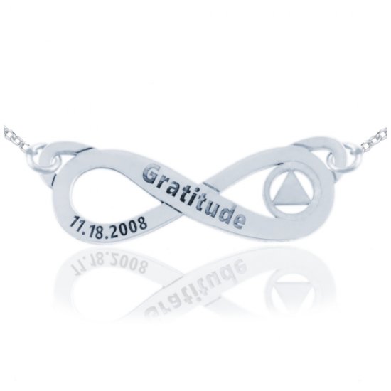 (image for) Silver AA Infinity Symbol with Custom Text - Click Image to Close