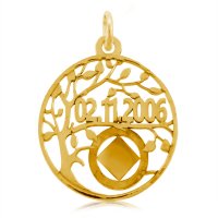 (image for) Gold NA Serenity Tree Pendant with Dry Date