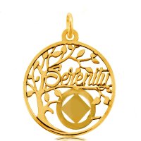 (image for) Gold NA Serenity Tree Pendant with Slogan