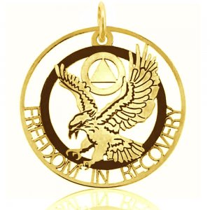 (image for) Gold AA Eagle Pendant with Custom Cut-Out