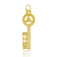 (image for) Gold AA Key Pendant with Custom Date