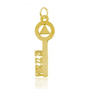 (image for) Gold AA Key Pendant with Custom Date