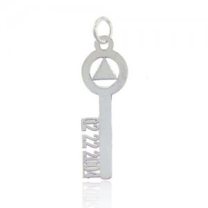 (image for) Silver AA Key Pendant with Custom Date