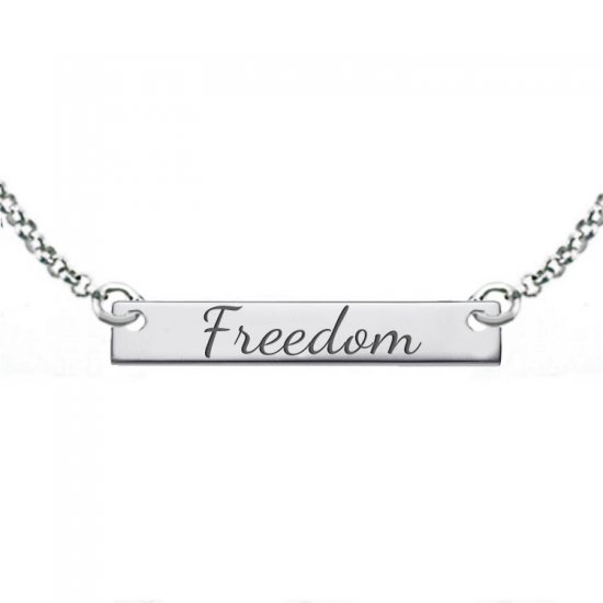 (image for) Customizable AA Slogan Pendant with Chain - Click Image to Close