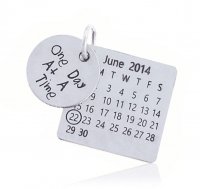 (image for) Silver AA Pendant with Calendar and Charm