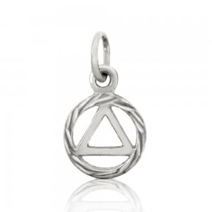 (image for) Small Silver Diamond-Cut AA Pendant