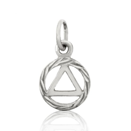 (image for) Small Silver Diamond-Cut AA Pendant - Click Image to Close