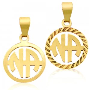 (image for) Gold NA Letters Pendant