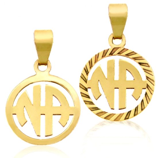 (image for) Gold NA Letters Pendant - Click Image to Close