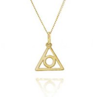 (image for) 9/16" Gold Alanon Pendant