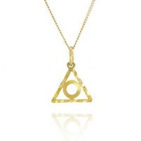 (image for) 9/16" Gold Diamond Cut Alanon Pendant