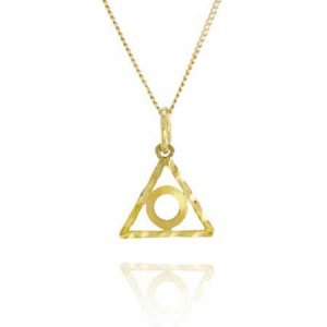 (image for) 9/16" Gold Diamond Cut Alanon Pendant