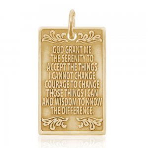 (image for) Gold Serenity Prayer Tag Pendant