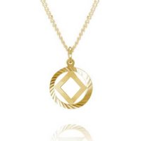 (image for) Gold 1/4" Diamond Cut NA Pendant