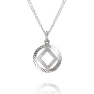 (image for) Silver 1/4" Diamond Cut NA Pendant