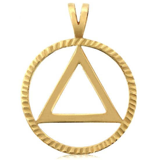 (image for) Men's Gold AA Pendant with Diamond-Cut Edge - Click Image to Close