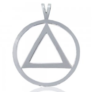 (image for) 1" Sterling Silver AA Pendant with Unity Symbol