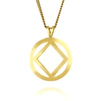 (image for) Gold 1" High Polish NA Pendant