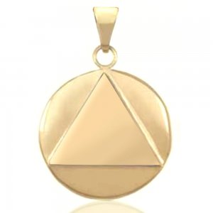 (image for) Men's Gold AA Disc Pendant