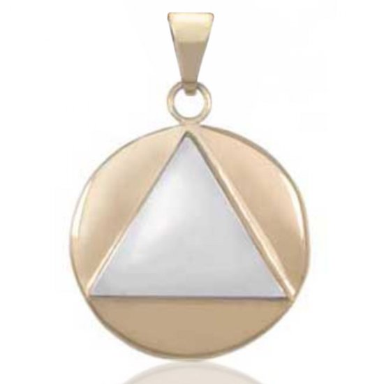 (image for) Men's Gold AA Disc Pendant - Click Image to Close