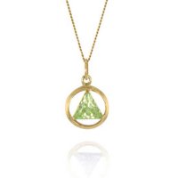 (image for) 10K Gold AA Pendant with Birthstone 1/2"