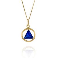 (image for) 10K Gold AA Pendant with Birthstone 1/2"