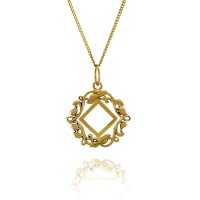 (image for) Gold NA Vine Wreath Pendant