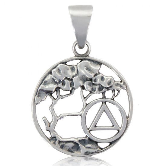 (image for) Silver Serenity Tree AA Pendant - Click Image to Close