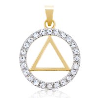 (image for) Gold Swarovski Crystal AA Pendant