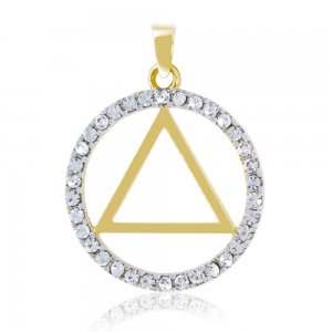 (image for) Gold Swarovski Crystal AA Pendant