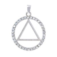 (image for) Silver Swarovski Crystal AA Pendant