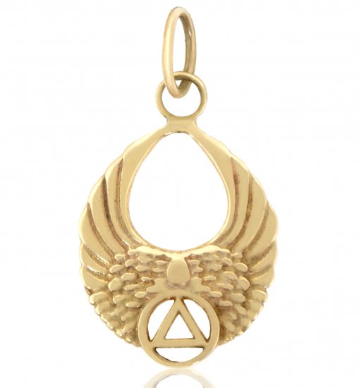 (image for) Gold Angel Wings AA Pendant - Click Image to Close