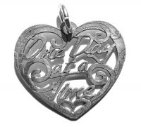 (image for) Silver Heart Pendant With Inspirational Slogan