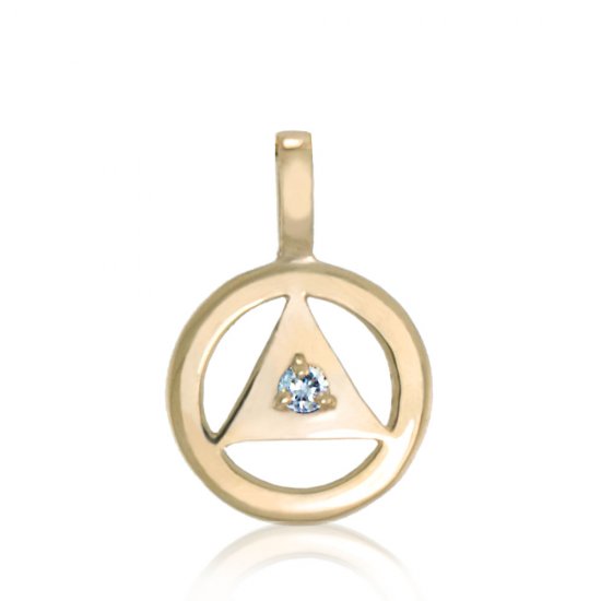 (image for) Gold AA Pendant with .10ct Diamond - Click Image to Close