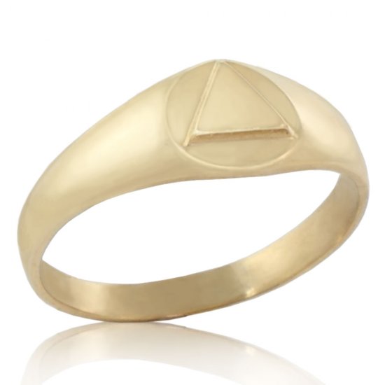 (image for) Petite Gold AA Ring with Unity Symbol - Click Image to Close