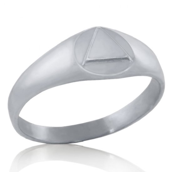 (image for) Petite Silver AA Ring with Unity Symbol - Click Image to Close